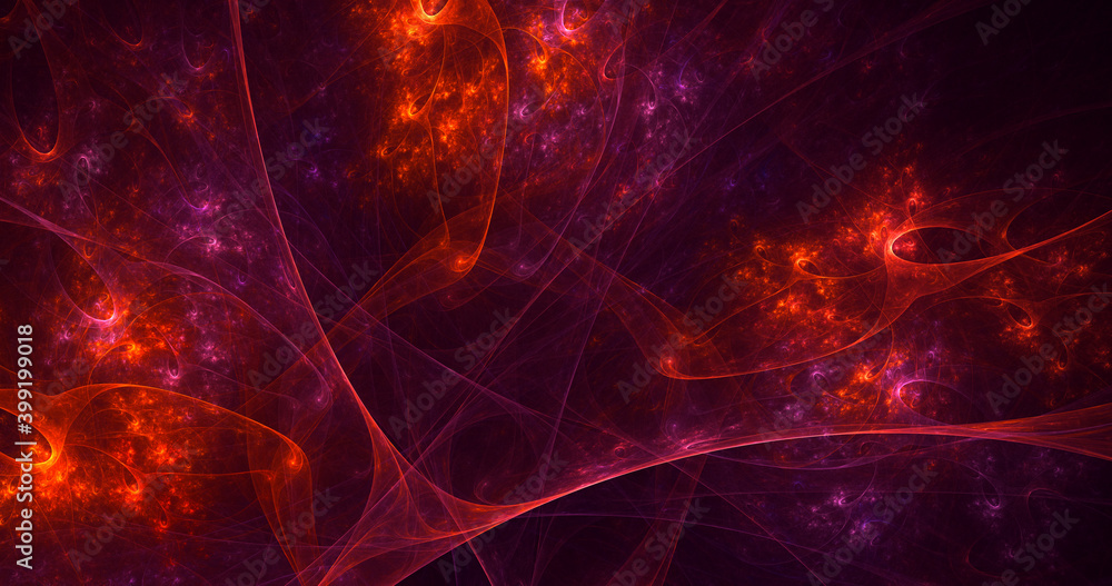3D rendering abstract red fractal light background 3D rendering abstract red fractal light background