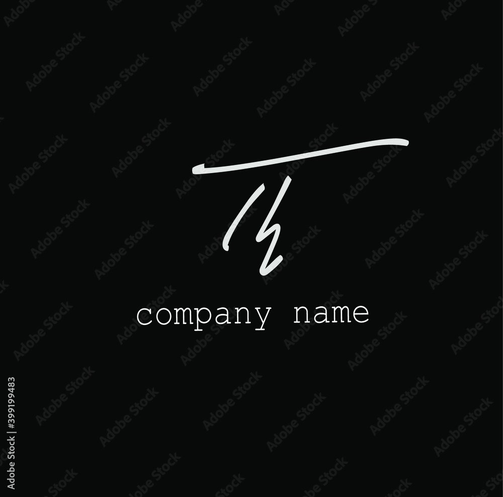 Initial th beauty monogram and elegant logo design Initial th beauty monogram and elegant logo design