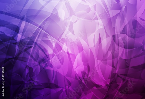 Light Purple  Pink vector background with abstract shapes.
