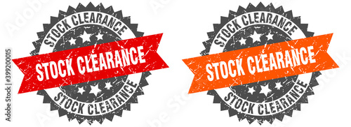 stock clearance band sign. stock clearance grunge stamp set