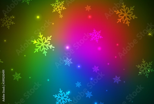 Dark Pink, Green vector background in Xmas style.