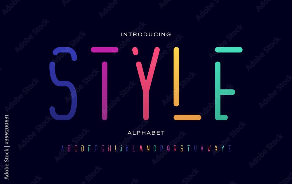 Modern alphabet fonts. Typography for a poster, banner, etc. Vector element or template A to Z Modern alphabet fonts. Typography for a poster, banner, etc. Vector element or template A to Z