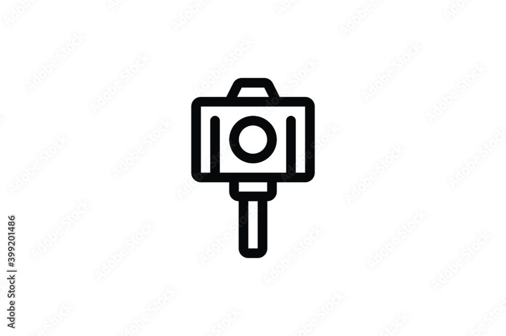 Television Outline Icon - Camera Television Outline Icon - Camera