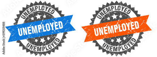 unemployed band sign. unemployed grunge stamp set