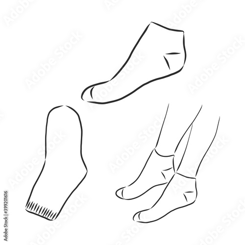 Socks sketch icon for web, mobile and infographics. Hand drawn Socks icon. Socks vector icon. Socks icon isolated