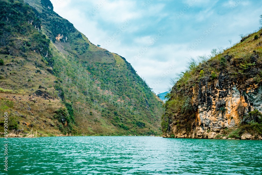 Ma Pi Leng Mountain view from Nho Que River, one of the most beautiful is a River in Vietnam