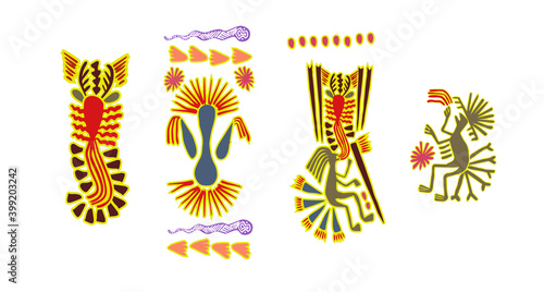Ayauaska pattern design. American indian tribal pattern in hand drawn style. Vector illustration.