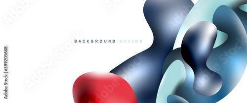 Bubbles abstract background. Liquid splashes on white vector template