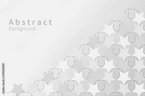 Star Geometric Background. Bottom Corner Star Pattern Concept. 3D paper concept. Vector Design.