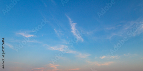 World environment day concept: Sky and clouds autumn sunset background