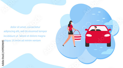 People car Taxi service City transportation Vector