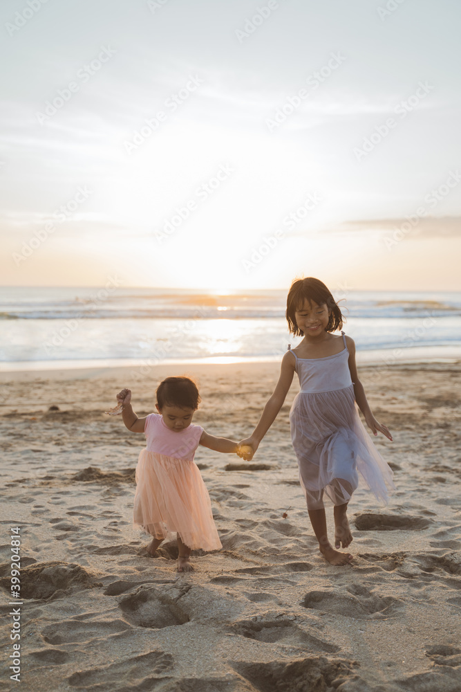 Portrait of a little sister's child enjoying a vacation on the beach Portrait of a little sister's child enjoying a vacation on the beach