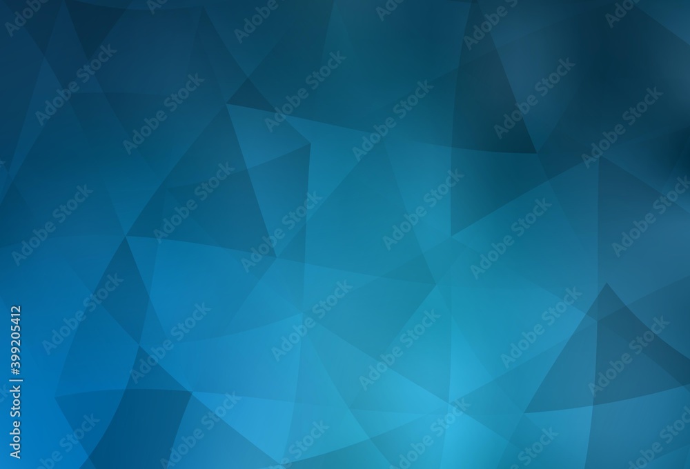 Fototapeta premium Light BLUE vector polygonal background.