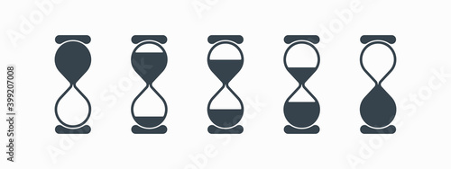 Hourglass icon vector, flat design illustration