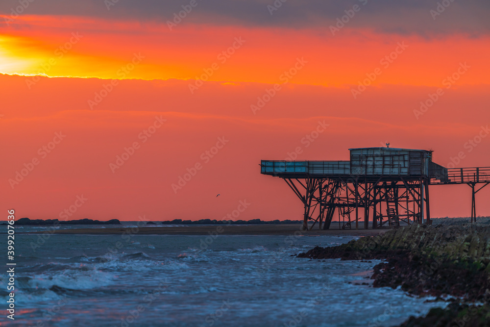 Fishing hut by the sea