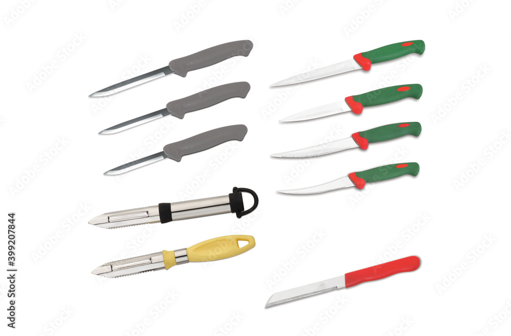 Set of kitchen knives use for kitchen, knife set. Set of kitchen knives use for kitchen, knife set.