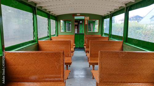 Prien am Chiemsee, Bavaria, Germany - August 30, 2018: Chiemsee-bahn - The train and cars of the tourist railroad were built in 1887