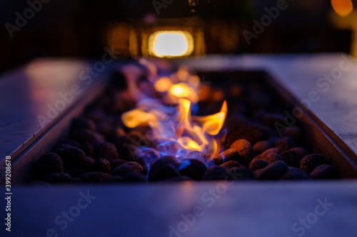 outdoor fireplace  photo