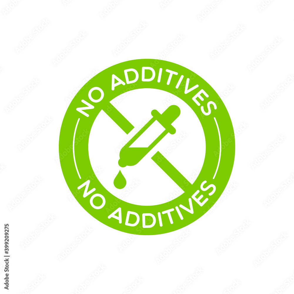 Vector Round No Additives Label Vector Round No Additives Label