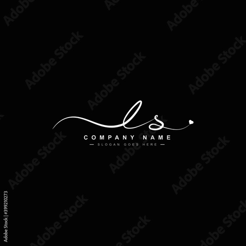 LS Initial Signature Logo - Handwritten Vector Logo