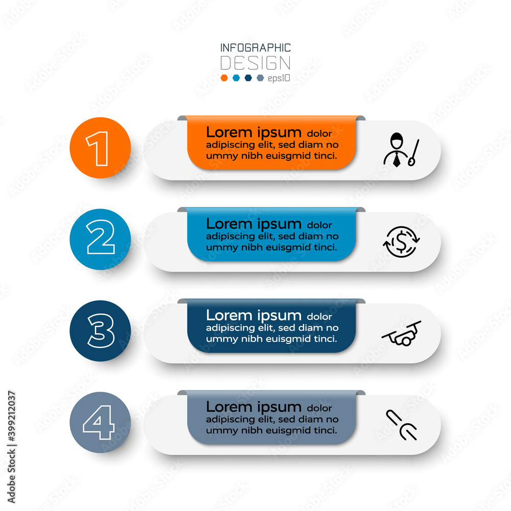 4 steps of the rectangle are used for model presentation, branding, analysis, and planning. vector infographic. 4 steps of the rectangle are used for model presentation, branding, analysis, and planning. vector infographic.