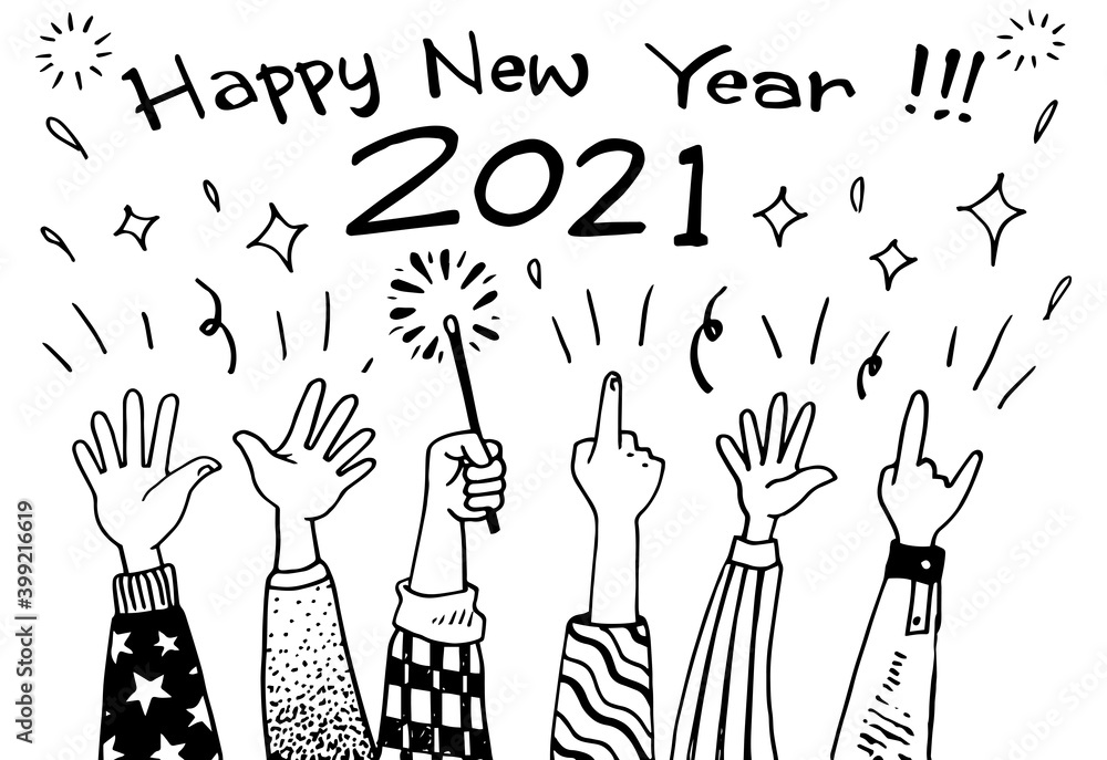 hand drawing applause applause. applause, thumbs up gesture, celebrating new year in doodle style, vector illustration hand drawing applause applause. applause, thumbs up gesture, celebrating new year in doodle style, vector illustration