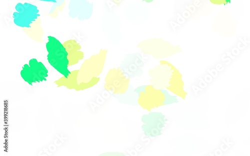 Light Blue  Green vector backdrop with memphis shapes.