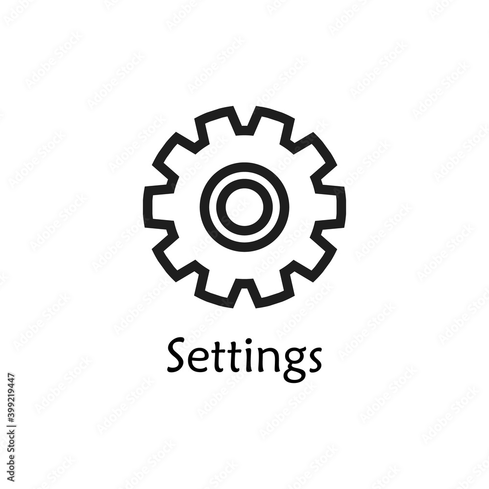 Settings Icon. Editable Vector EPS Symbol Illustration.