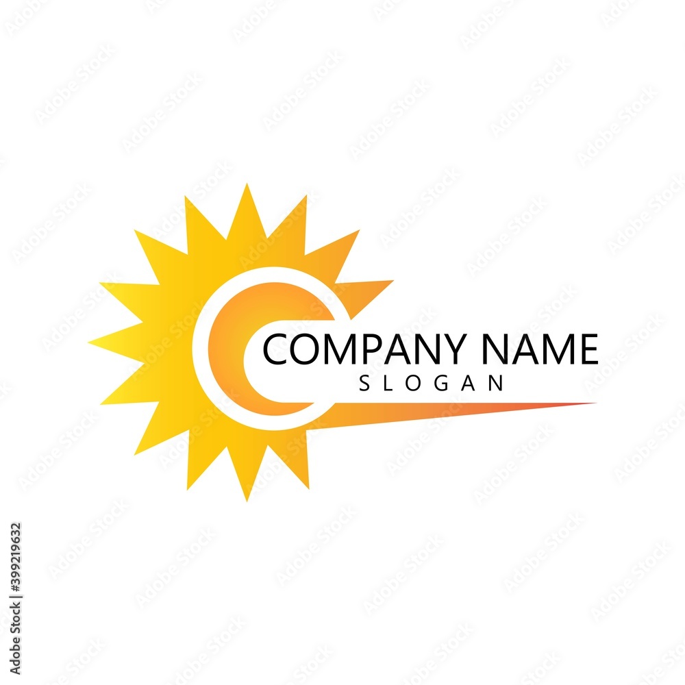 Fototapeta premium sun illustration logo