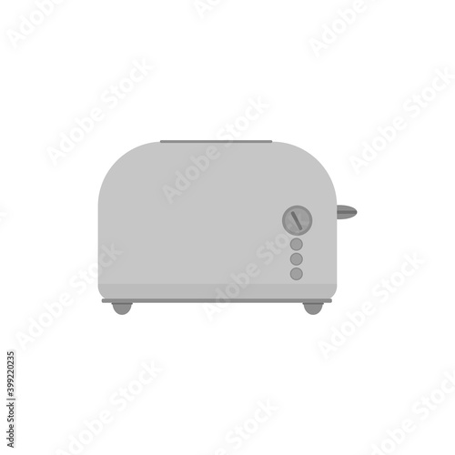 Toaster kitchen breakfast appliance electric kitchen equipment for toasting bread flat style illustration