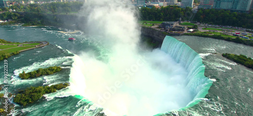 aerial view of falls