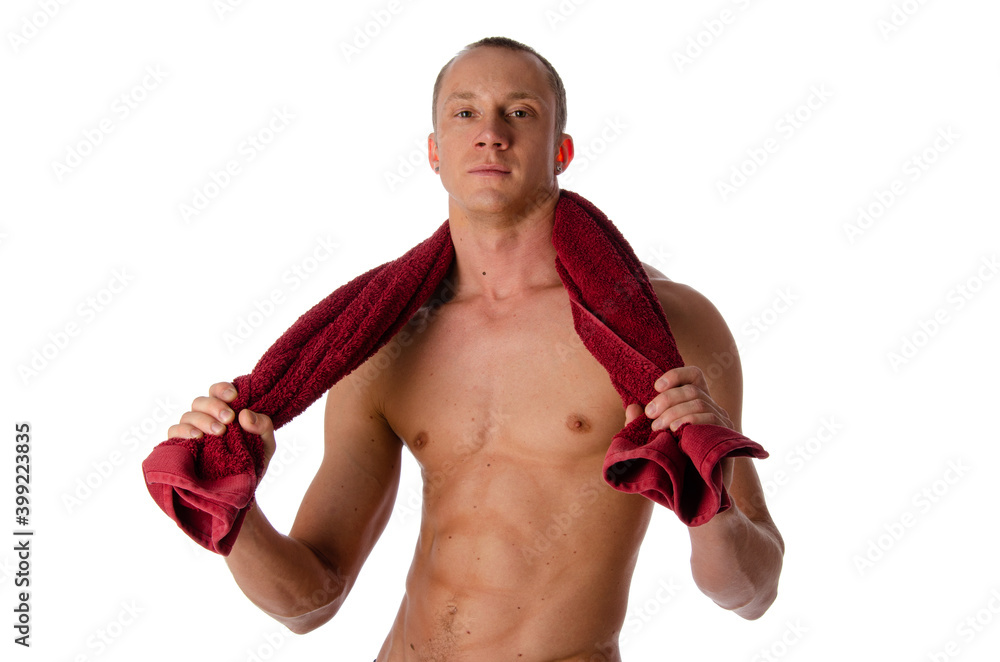 Fashion portrait of strong brutal guy with a modern trendy hairstyle. Sexy torso. Male flexing his muscles. Sport workout bodybuilding. Fashion portrait of strong brutal guy with a modern trendy hairstyle. Sexy torso. Male flexing his muscles. Sport workout bodybuilding.