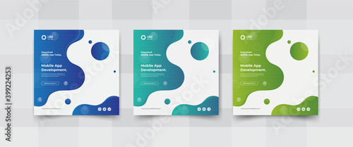 Mobile apps social media post design	
