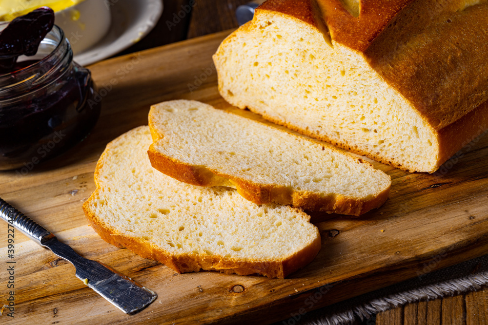 white bread with butter and delicious jam white bread with butter and delicious jam
