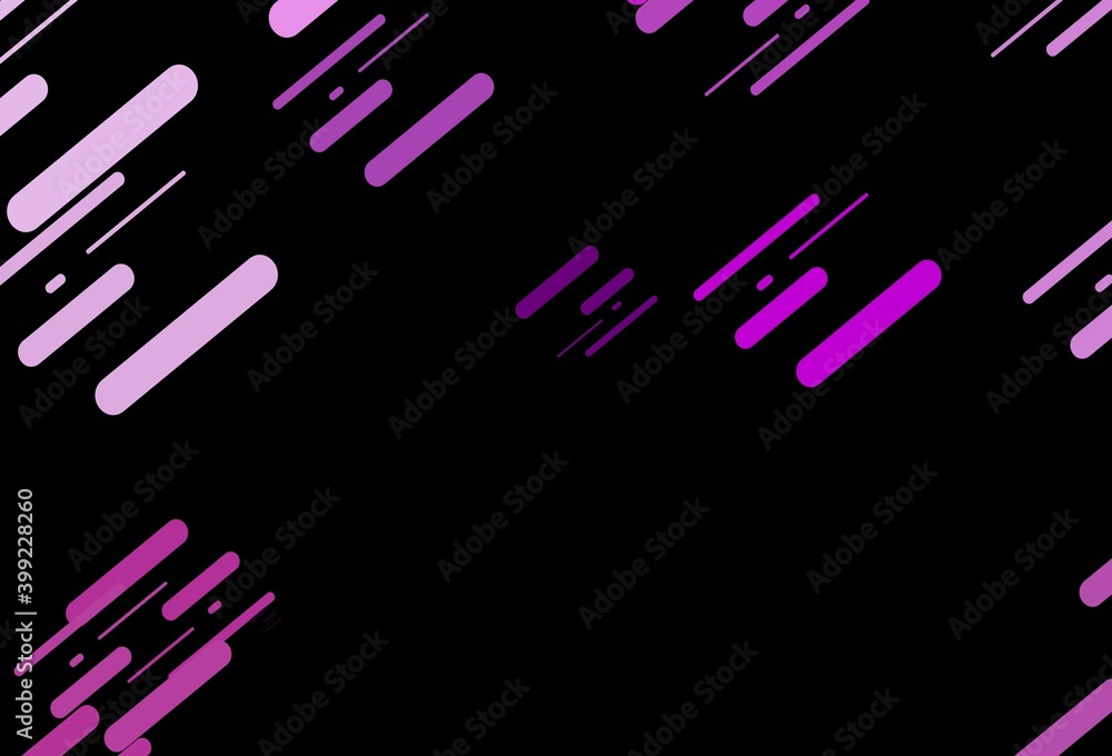 Obraz premium Dark Purple vector texture with colorful lines.