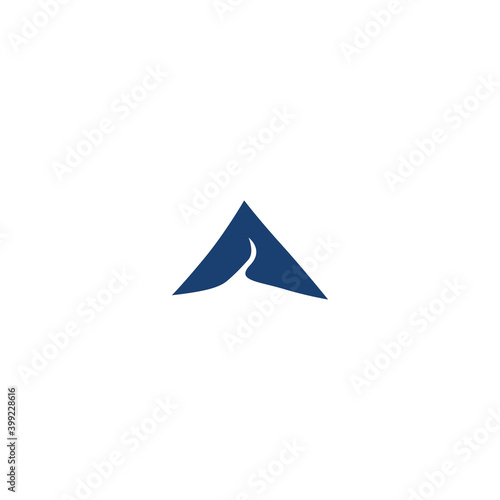 Blue Mountain design, icon, art, artwork on white