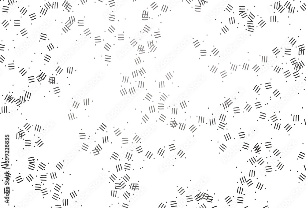 Light Gray vector background with straight lines, dots.