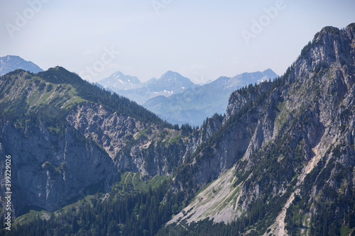 Panorama view to Bavarian Alps, Allgau
