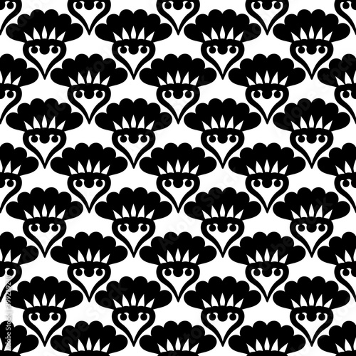 black and white seamless abstract pattern. template  cover  print.