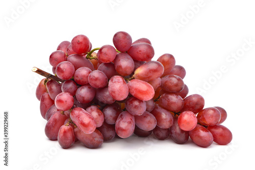 A large bunch of red grape isolated on white background.