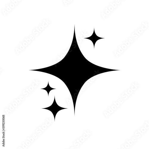 Sparkle star. Sparkling cleaning concept. Icon spark. Sparks outline. Starry logo . Sign shiny. Glitter design prints bodycare, shampoo, toiletries, cleanliness, freshness, hygiene, bathroom. Vector