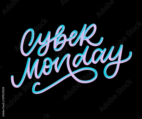 Cyber Monday Vector lettering calligraphy text brush