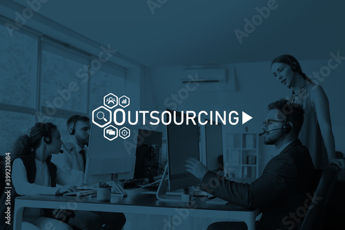 Team of technical support a...