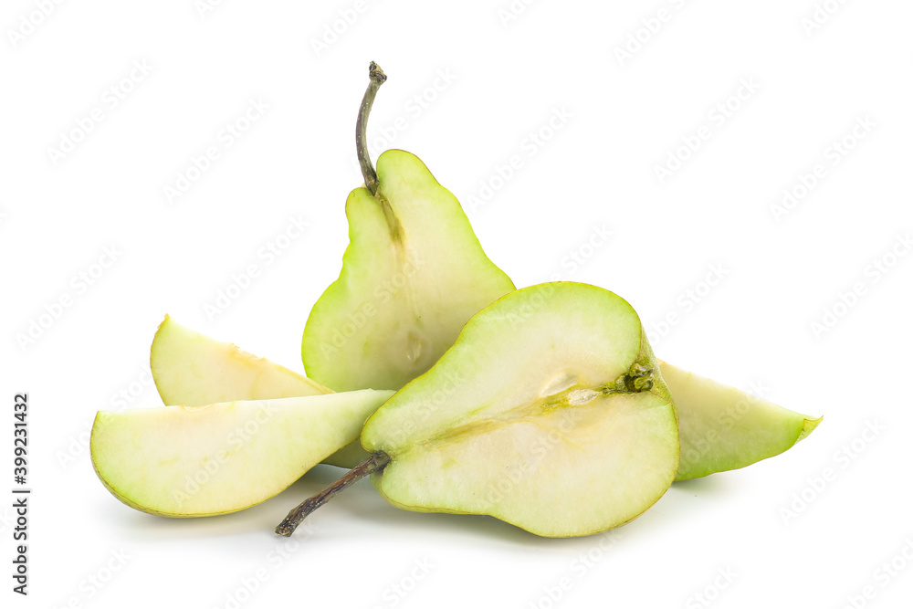 Fresh cut pear on white background Fresh cut pear on white background