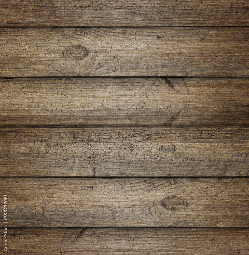 Fototapeta premium Old dark wooden background.The surface of brown wood texture