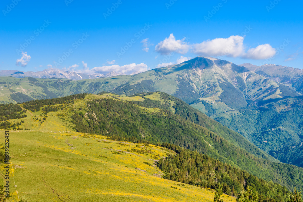 Mountain landscape in summer (Peak of Costabona, Pyrenees Mountains)