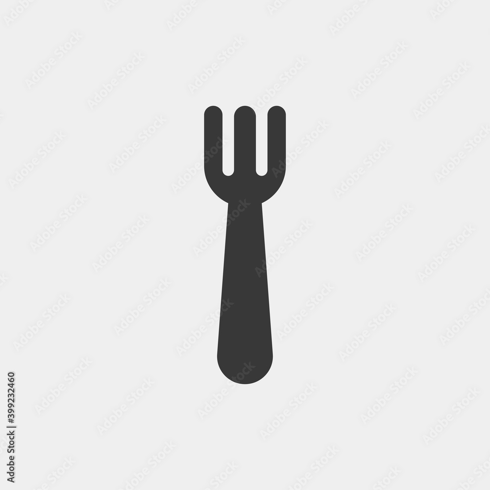 Fork icon isolated on background. Restaurant symbol modern, simple, vector, icon for website design, mobile app, ui. Vector Illustration Fork icon isolated on background. Restaurant symbol modern, simple, vector, icon for website design, mobile app, ui. Vector Illustration