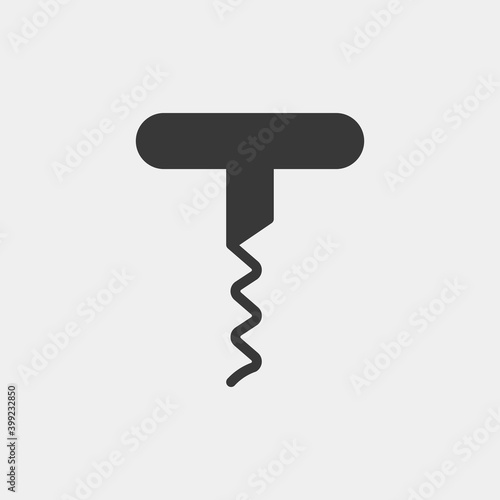 Corkscrew icon isolated on background. Wine opener symbol modern, simple, vector, icon for website design, mobile app, ui. Vector Illustration