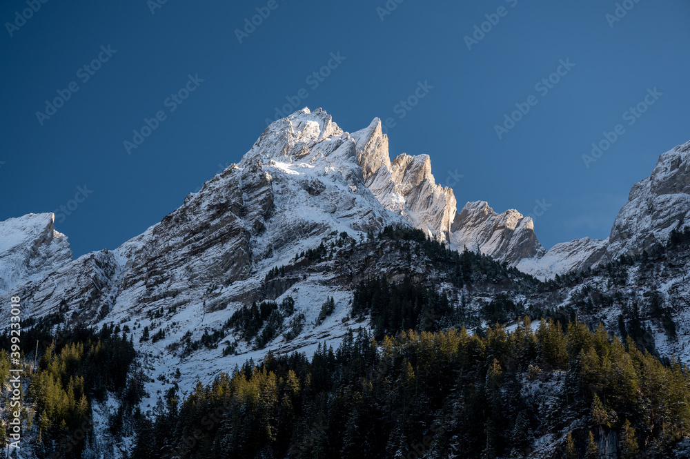 peaks of Engelhorn in the Bernese Alps