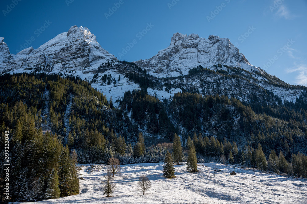 peaks of Engelhörner in the Bernese Alps